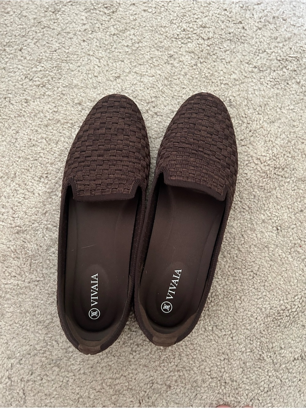 Vivaia Basket Weave Loafer in Brown - 38